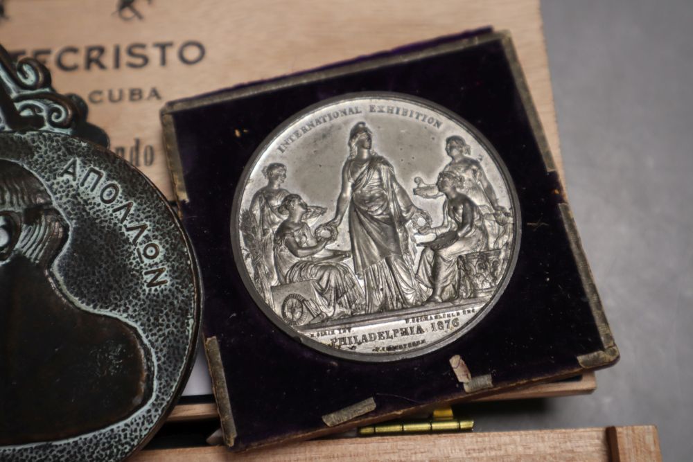 A group of 19th century medal and coins